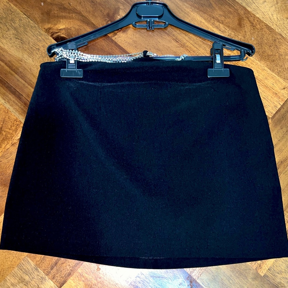 Zara Black Skirt With Rhinestone Waist